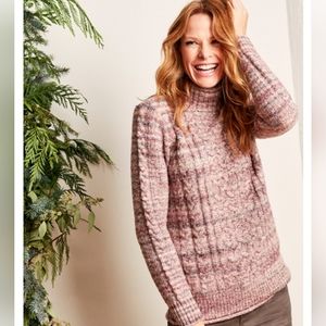 3/$40 Cleo Plum Cable Knit Sweater